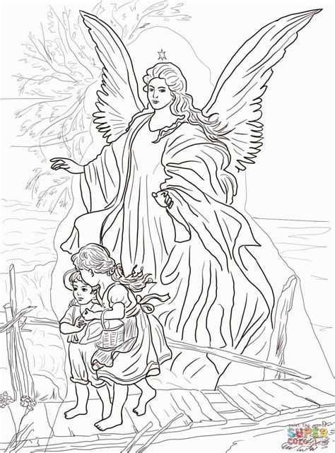 guardian angel coloring page